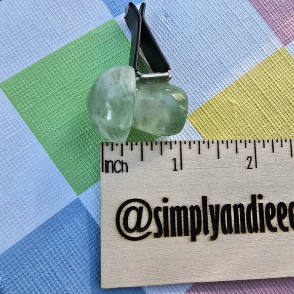 Fluorite Crystal Mushroom Vent Clip - Picture 2 of 2